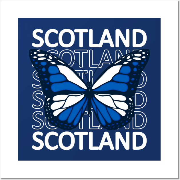 Scottish Flag Butterfly Wall Art by Taylor'd Designs